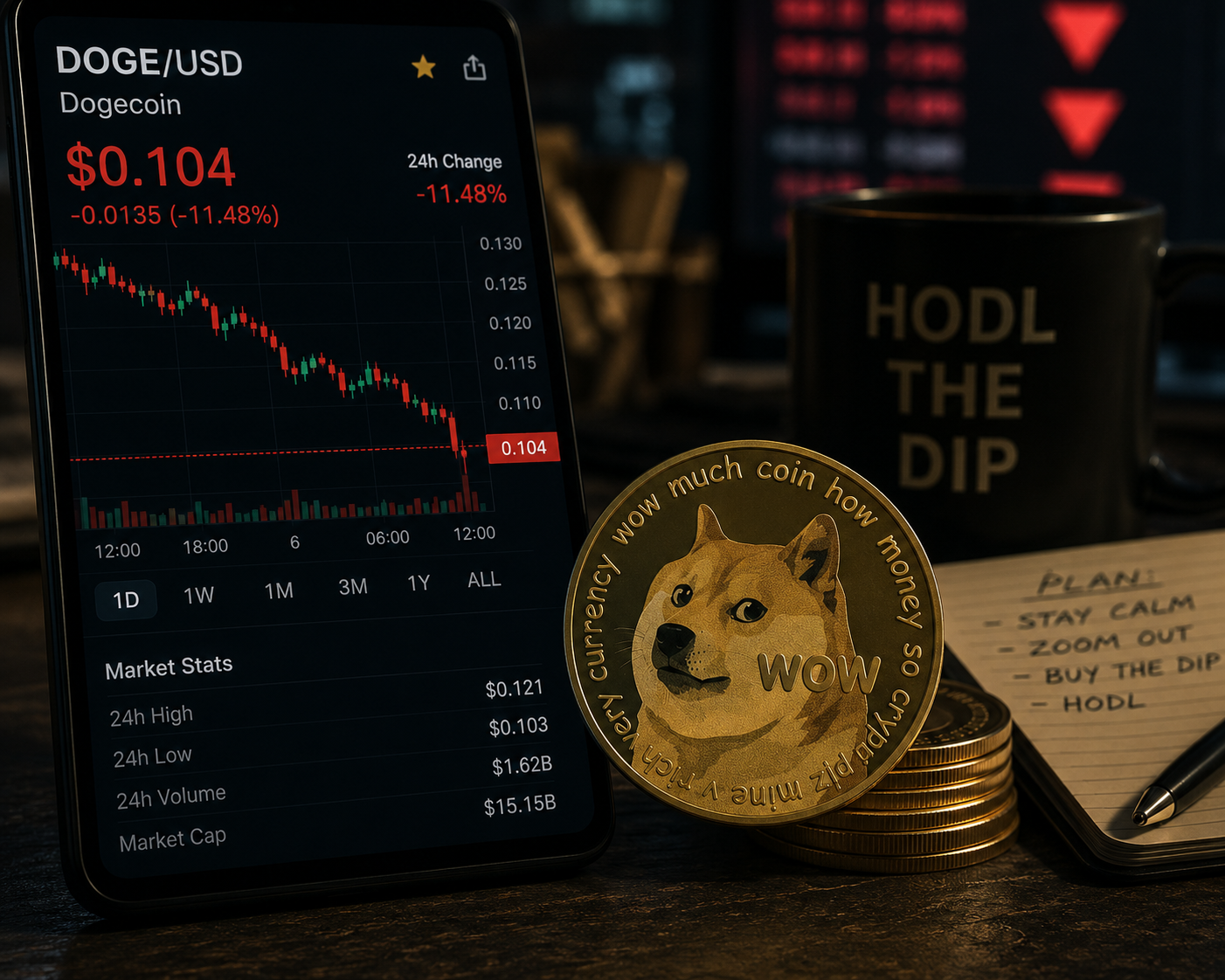 Dogecoin risks dropping below $0.100